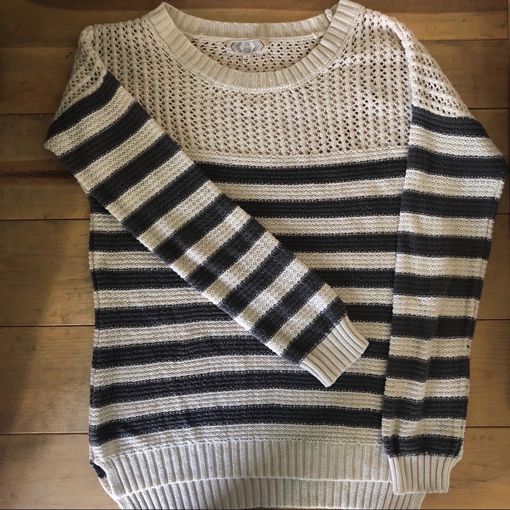 Blue striped sweater beachy chic